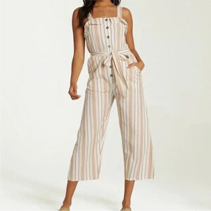 Billabong Sandy Toes Cotton Flax Jumpsuit